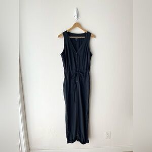 GAP Navy Blue Jumpsuit/Romper Sleeveless V-neck Tie Waist